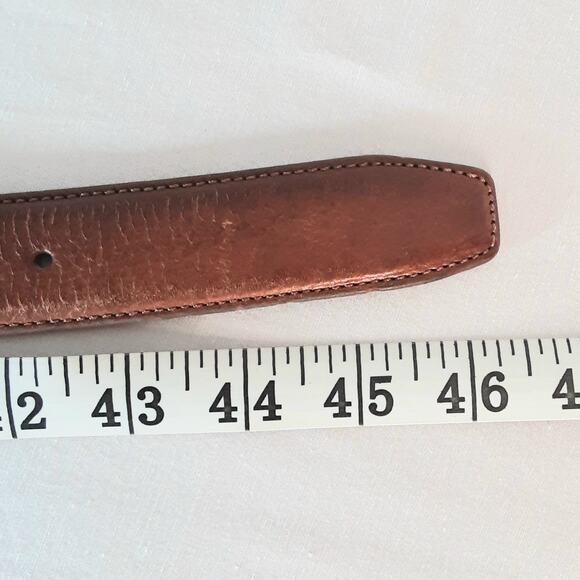 Chaps Italian Leather Mens Belt XXL Waist Saddle Brown - Picture 11 of 13